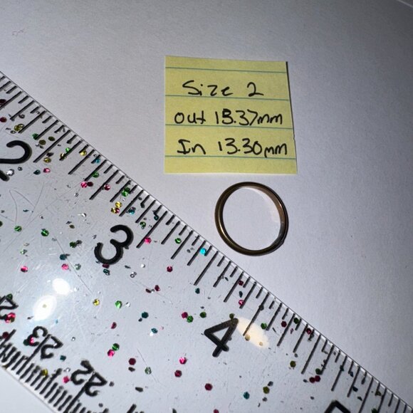 2.1mm Gold Filled Plain Band Ring, Size 2 - Picture 5 of 10